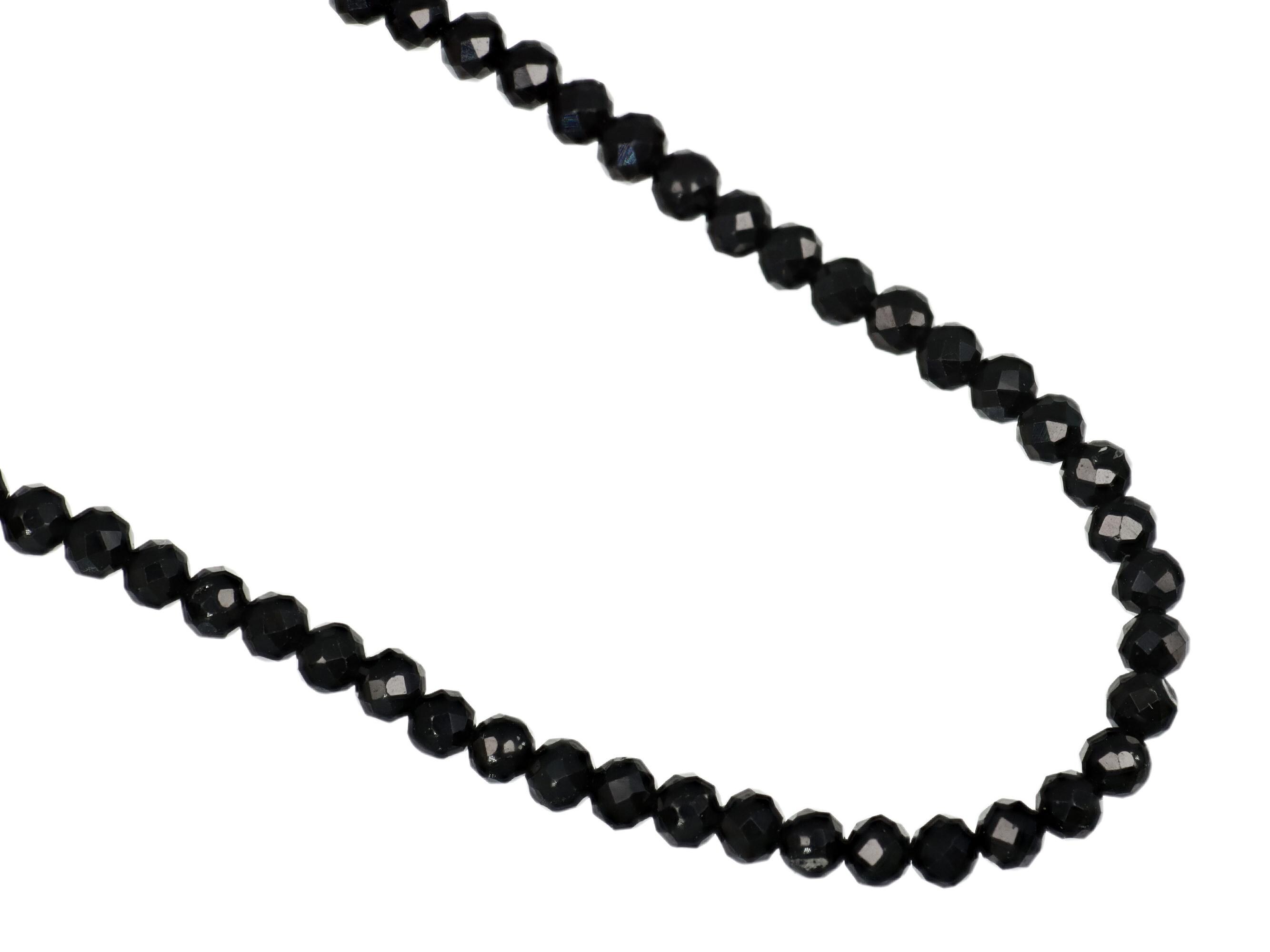 ブラックトルマリンラウンドファセットビーズ3mm - Etsy 日本