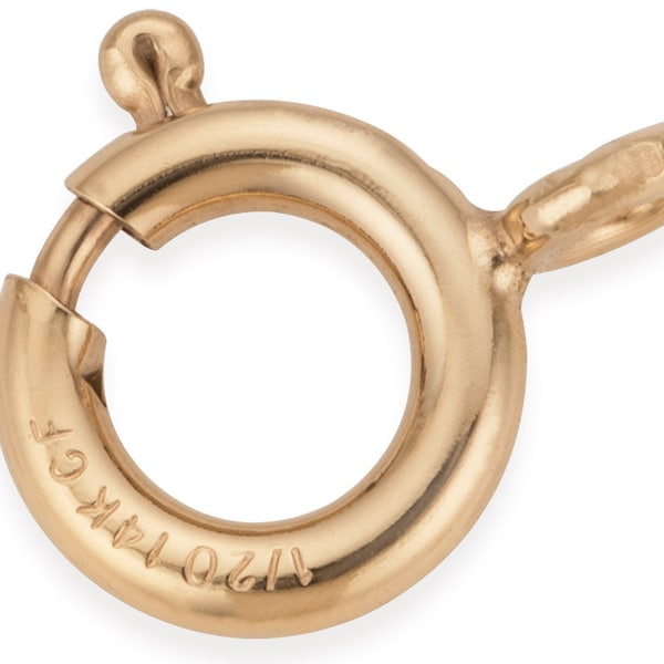 Sachet de 5 mm, fermoir anneau à ressort rempli d'or 14 carats avec anneau fermé (GF4002611)