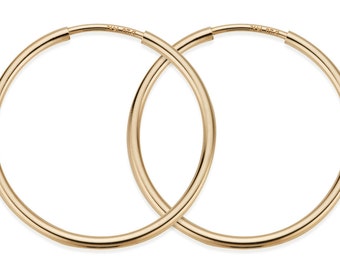 1 Pair, 20 mm 14K Gold Filled Hoop Earrings (GF4003803)