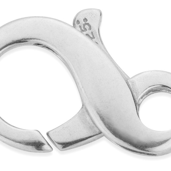 1 Pc 6.7x11.5 mm Silver Infinity Clasp  (SS4002701)