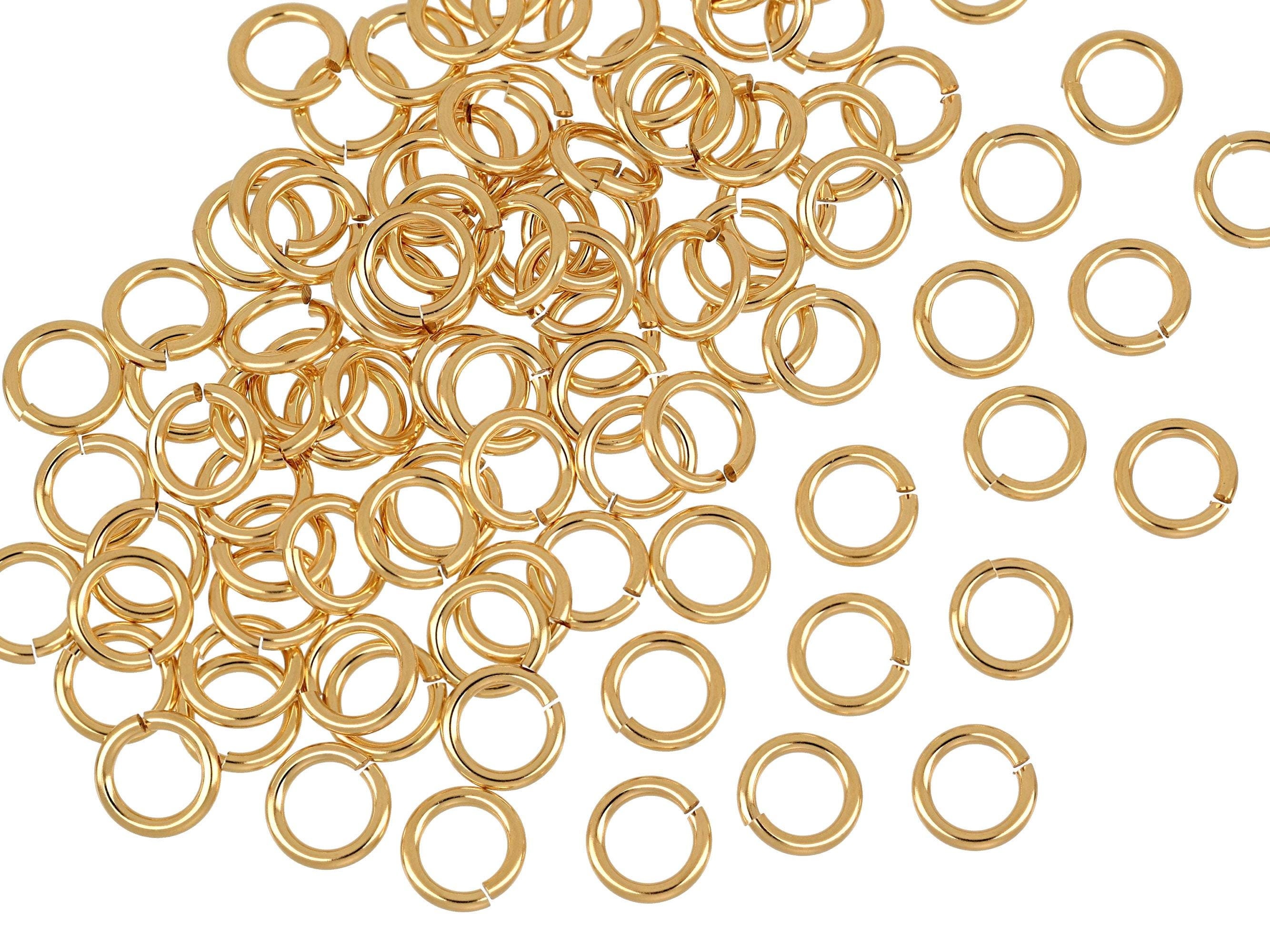 14K Gold Filled Open Jump Rings 16 Gauge 8mm 5pc (GF16GOJR08) - Etsy