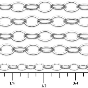 1,5x2 mm sterlingzilver kleine platte kabelketting SS916F afbeelding 4