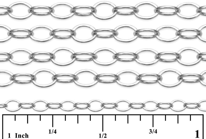 1,5x2 mm sterlingzilver kleine platte kabelketting SS916F afbeelding 4