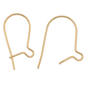 Orecchini a lobo semplici riempiti d&#39;oro 14K da 17 mm (GF4001409) Prezzo per 2 paia