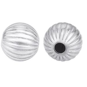 Sterling Silver Round Corrugated Beads 3mm - 20 Pcs (SS530109)