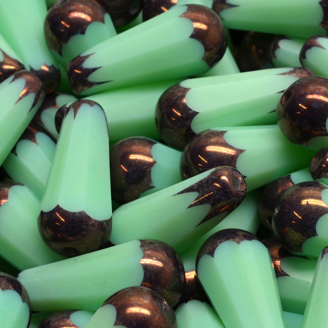 7 Pcs 20x9mm Firepolished Drop Czech Glass Beads seafoamch6301107 Etsy UK