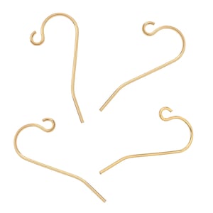 14k Gold Filled French Ear Wires 10x22 mm - 2 Pairs (GF4001437)