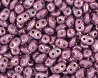 2,5 x 5 MM Superduo™ tjeckiska glaspärlor - Chalk Vega (CH1100062)