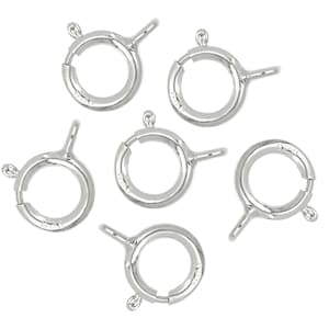 5 Pcs Bag of 6 mm Sterling Silver Closed Spring Ring (SS4002603)