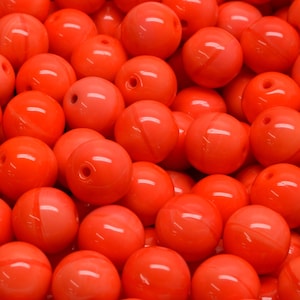 16 Pcs 8mm Czech Round Druck Glass Beads -Dark Orange(CH6108129)