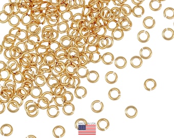 14K Gold Filled Open Jump Rings 22 Gauge 3mm - 20Pcs (GF22GOJR03)