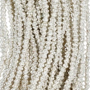 8 Inch Strand 4.5MM Silver Colored Daisy Metal Beads(BMS520501)