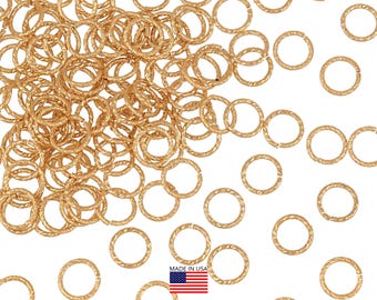 14K Gold Filled Sparkle Jump Rings 6.5mm - 10 pc