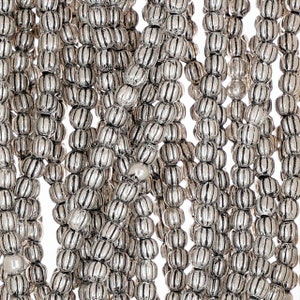 8.5 Inch Strand 2.8MM Round Corrugated Antique Metal Beads(BMA520201)