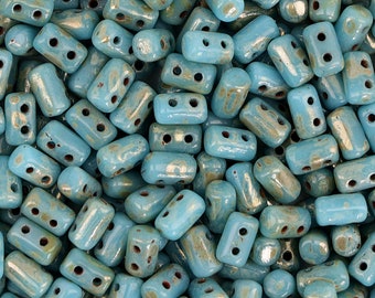 Matubo Rulla™ Pressed Beads - Turquoise Blue Picasso(CH2200057)