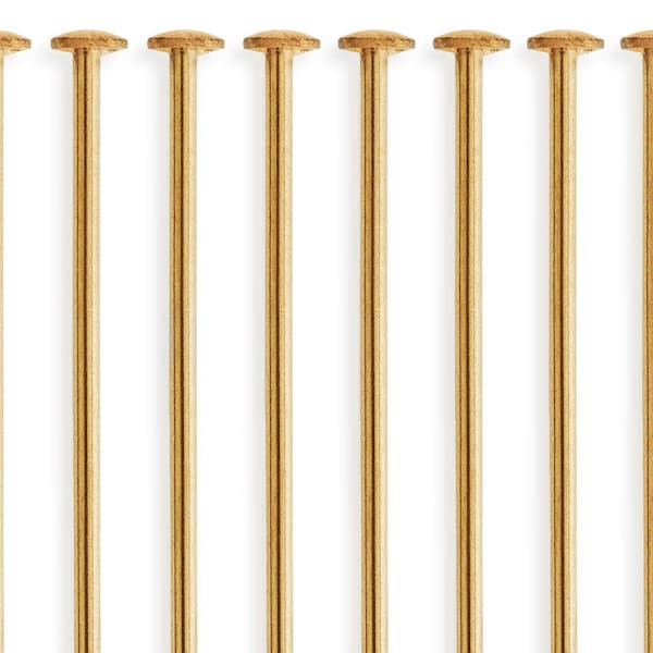 10 Pc 1.5 Inch 26 Gauge 14k Gold Filled Head Pins  (GF26G15H10)