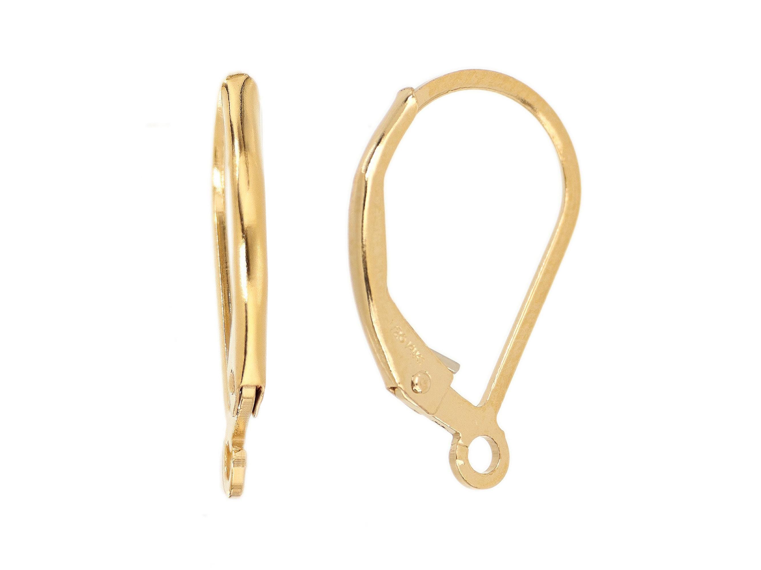 Glass Brass Plated Fashion Earrings Leverback 20-Piece Silver Plated Brass Leverback Earring Findings - Hinged Leverback With Loop For Easy Dangling, New With Tags Hinged Leverback Findings - Foto 10