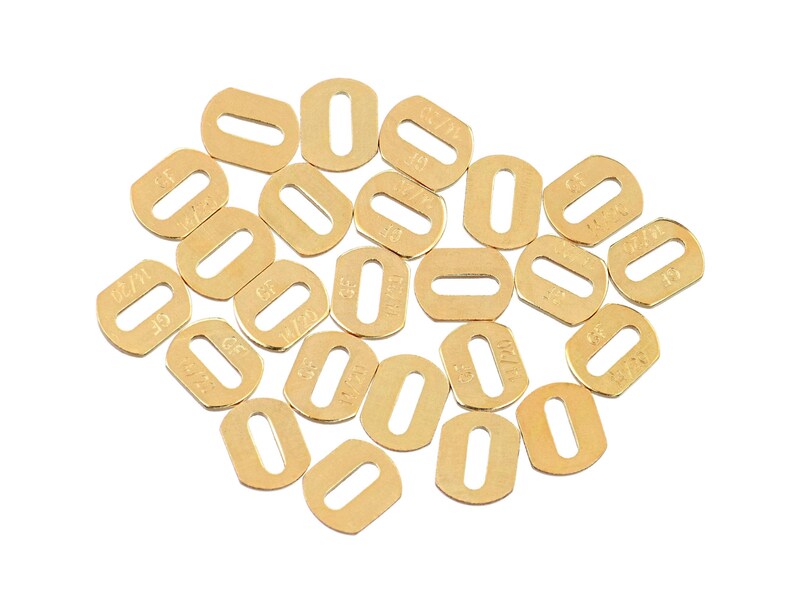 5 Pcs Bag of 4.2x3.3 mm 14K Gold Filled Quality Tags (GF4001QT) image 3