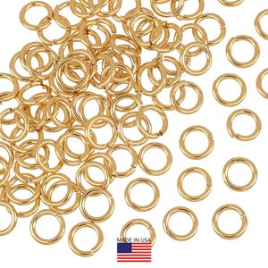 14Kゴールドフィルドオープンジャンプリング 16ゲージ 8mm 5個入り (GF16GOJR08)