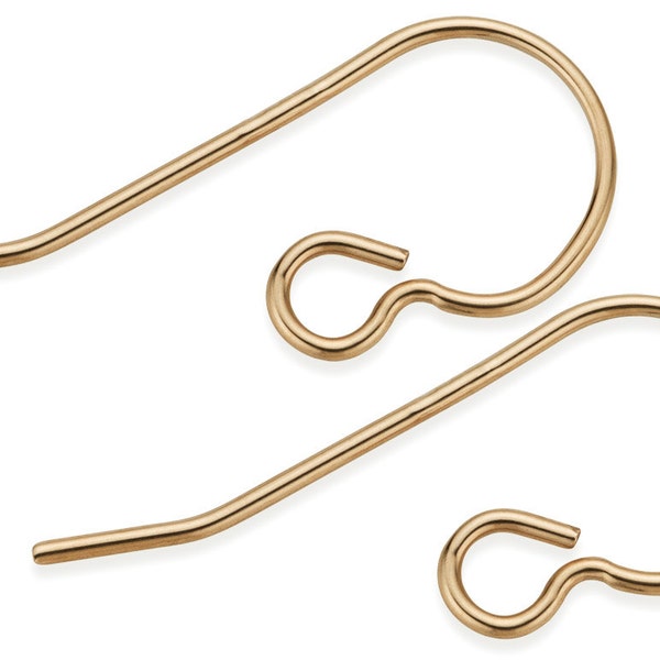 2 Pair Bag of 23.8 mm 14K Gold Filled Large 3.8 mm Loop Ear Wires (GF4001403)