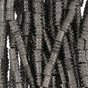 8 Inch Strand 4X3MM Gunmetal Colored Cylinder Metal Beads(BMM520601)