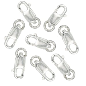 3.2x8.4 mm Sterling Lobster Clasp With Ring (SS4002201) Price Per Clasp