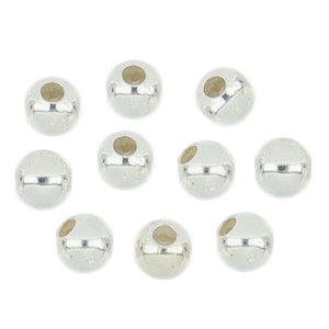 Perline in silicone argento sterling 4 mm - 5 pezzi (SS550103)