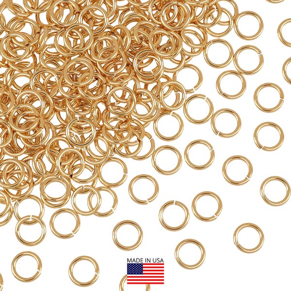 10 Pc 5 mm 20 Gauge 14K Gold Filled Open Jump Rings (GF20GOJR05)