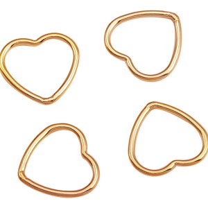 2 Pc 10 mm 14K Gold Filled Heart Wire Charm (GFP100117)