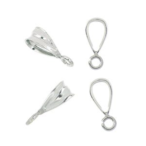 Sterling Silver Bail With Open Ring - 5.7x2.7mm 4 Pcs (SS4003612)