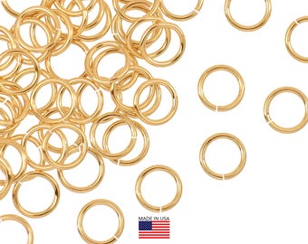14K Gold Filled Open Jump Rings - 22 Gauge 5mm 20 Pcs