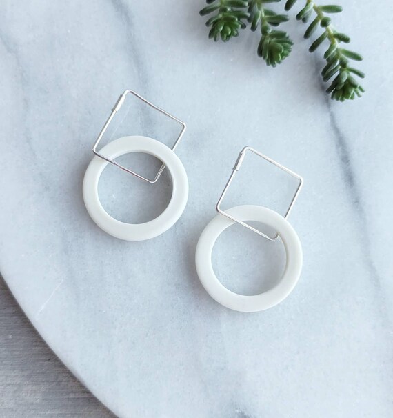 Ceramic hoop earrings sale