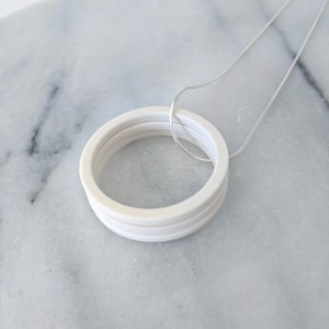 classic porcelain necklace / porcelain gifts / mothers day jewelry / sterling silver snake chain / gift for her / Elisabeth Barry Ceramics image 4