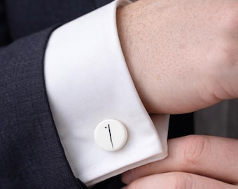 Porcelain cufflinks / ceramic cufflinks / fathers day gift / handmade cufflinks / gift for him / 18th wedding anniversary gift