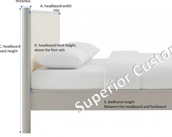Natural Linen Headboard Cover, Raised Footboard Cover Set with Two-Sided Bed Skirt.  Made to Fit