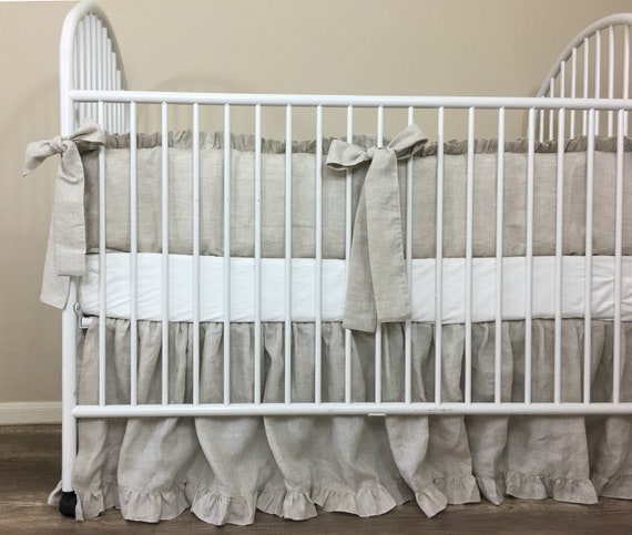 linen nursery bedding