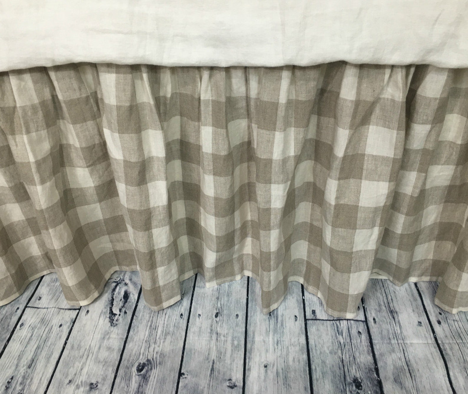 Buffalo check bed skirt Country bed skirts Plaid bed skirt Etsy