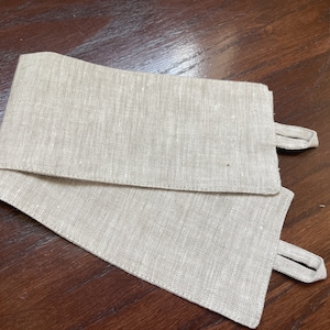 Natural Linen Curtain Tie Backs, Not Sold Separately