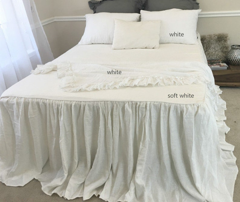 Soft white bedspread off white bedspread off white bedding Etsy
