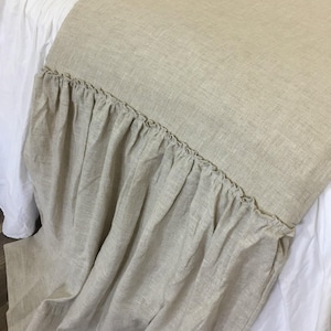 Linen Long Ruffle Bed Scarf Bed Runner Multiple Colors Awe - Etsy