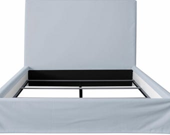 Natural Linen Bed Cover, Headboard Slipcover, Bedframe Cover, Footboard Cover, Custom Made Linen Headboard Cover Upholstery, Made to Fit