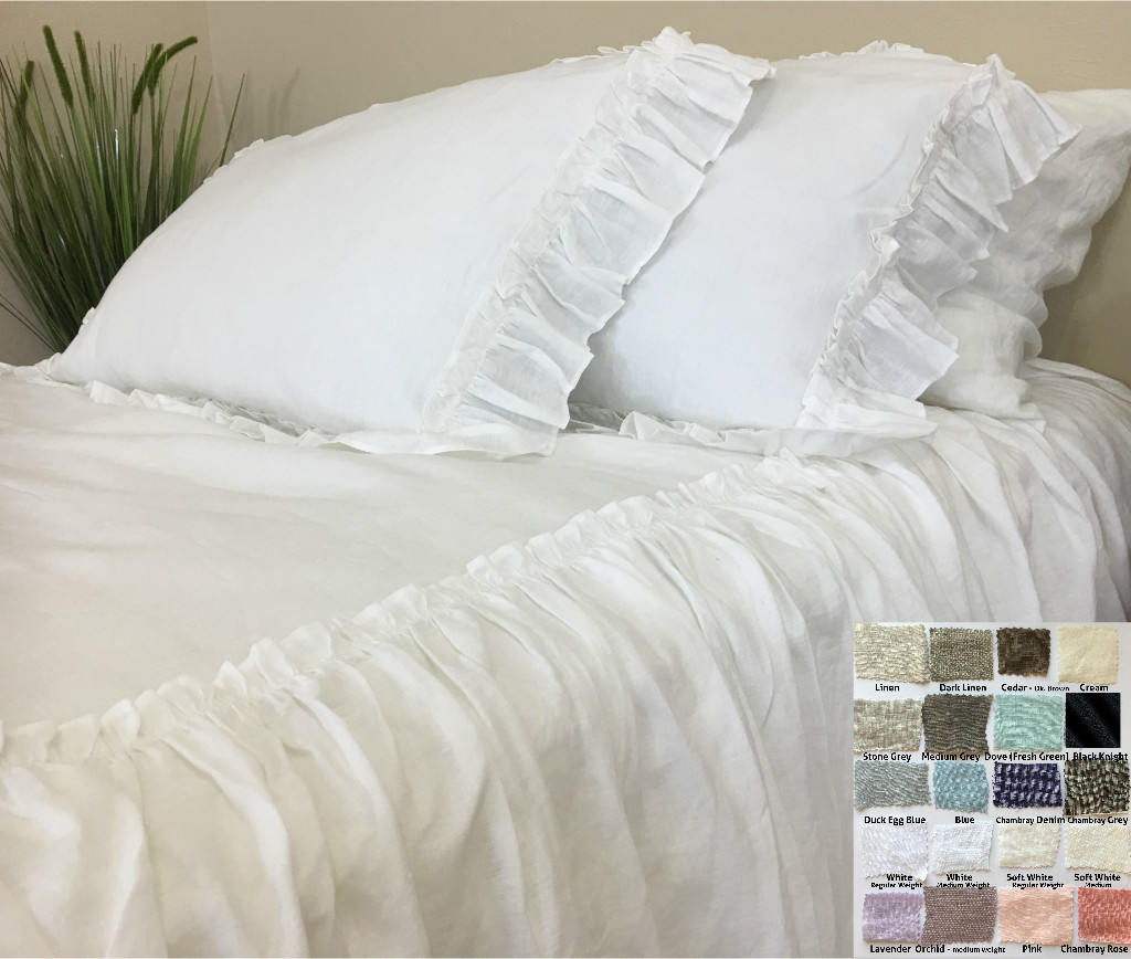 Bedspread With Ruffle Drop and Mini. Ruffles on Top, Vintage Style ...