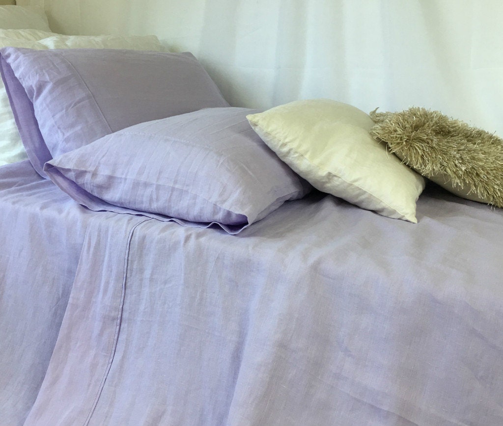 Lavender Light Purple Bed Sheets Purple Bedding Handmade in Etsy