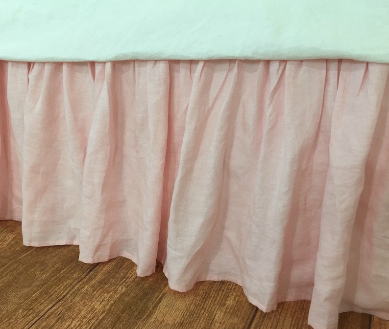 Natural linen bedskirt bed ruffles linen dust ruffles bed Etsy