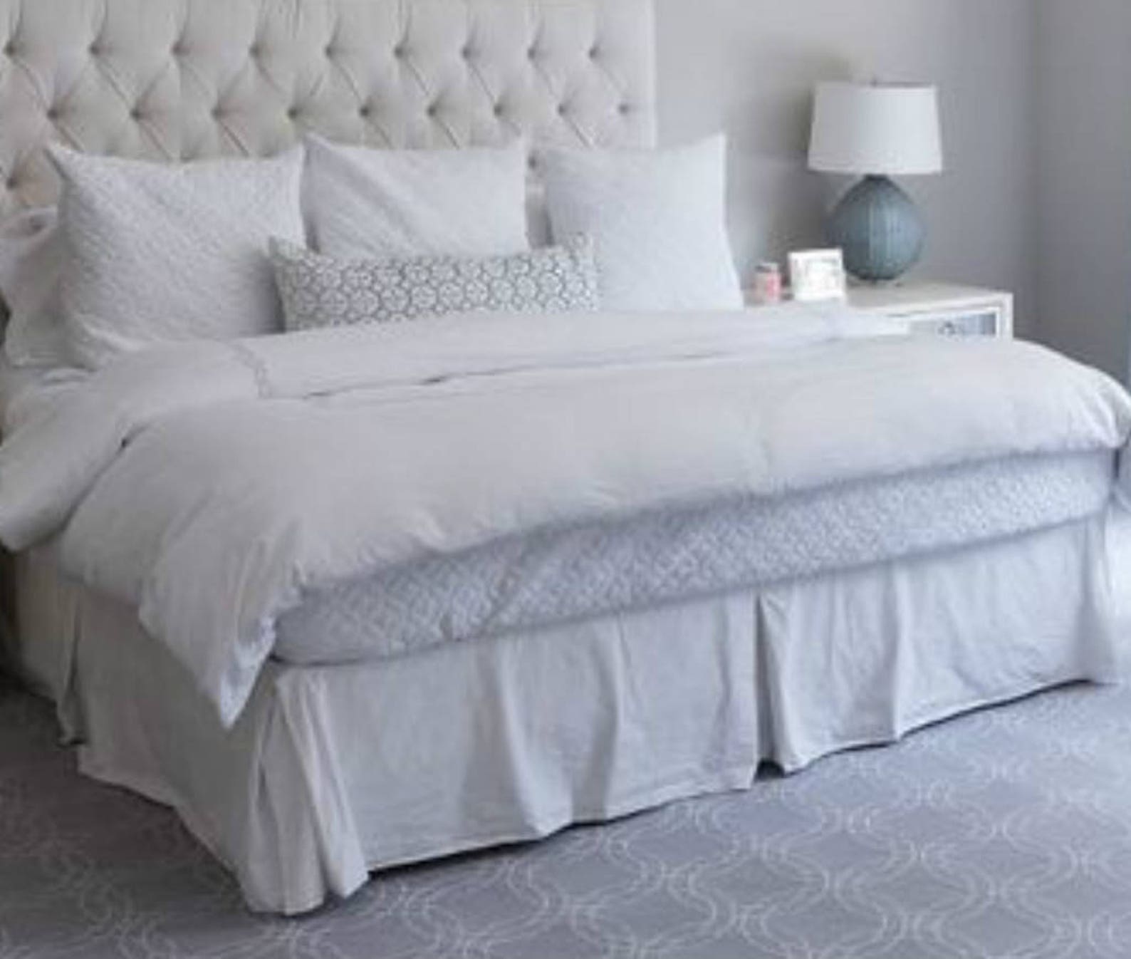 Tailored Linen Bedskirt Bed Skirts Shabby Chic Bedding Etsy