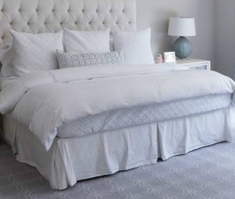 Tailored Linen Bedskirt Bed Skirts Shabby Chic Bedding Etsy