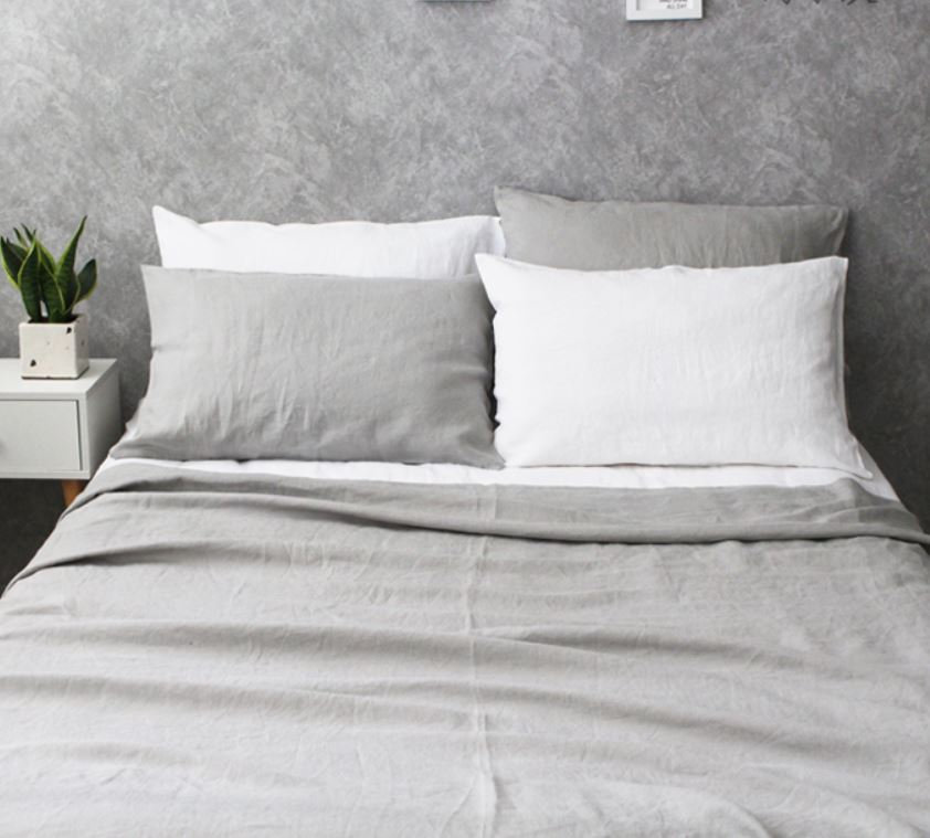 Stone Grey Linen Duvet Cover Queen Duvet Cover Linen Duvet Etsy