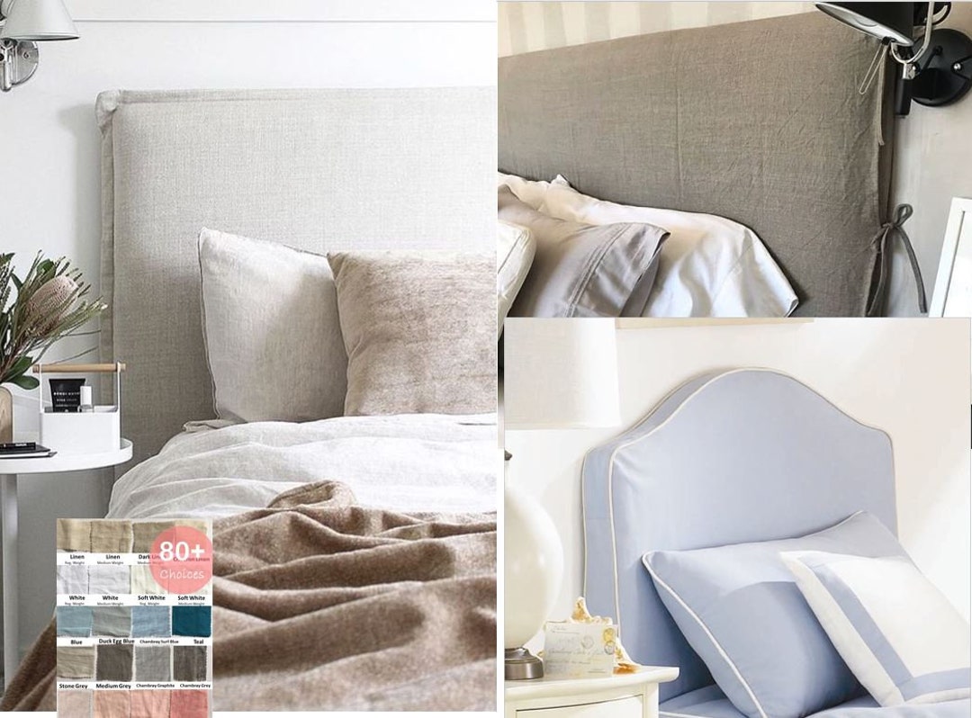 Headboard Slipcover Natural Linen Custom Made Linen Headboard