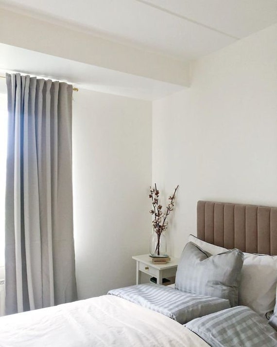 Pair Of Belgian Linen Curtains Canvas Weight Linen Custom Etsy