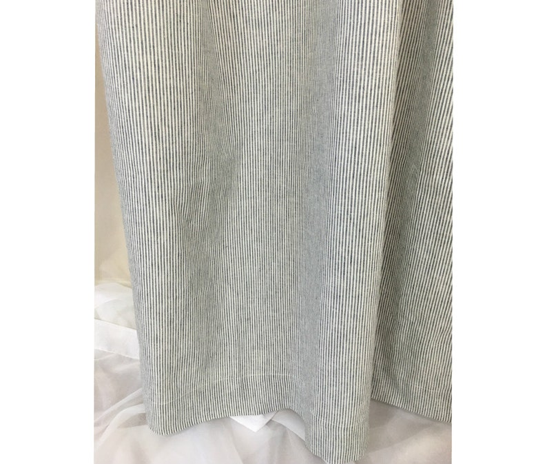 Subtle Black and White Ticking Striped Shower Curtain Etsy